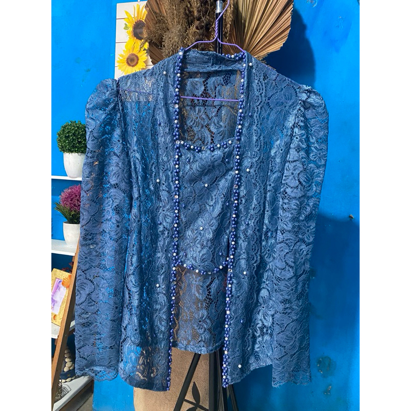Pl preloved kebaya denim tangan Balon
