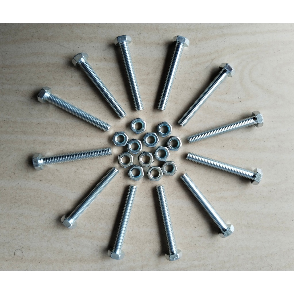 BAUT GALVANIS + MUR untuk Parabola Jaring 6,7,8 Feet PARAGON 8mm x 12 set