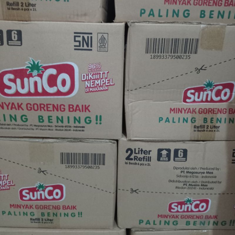 

1 Dus Minyak Goreng Sunco 2lt (isi 6pcs)