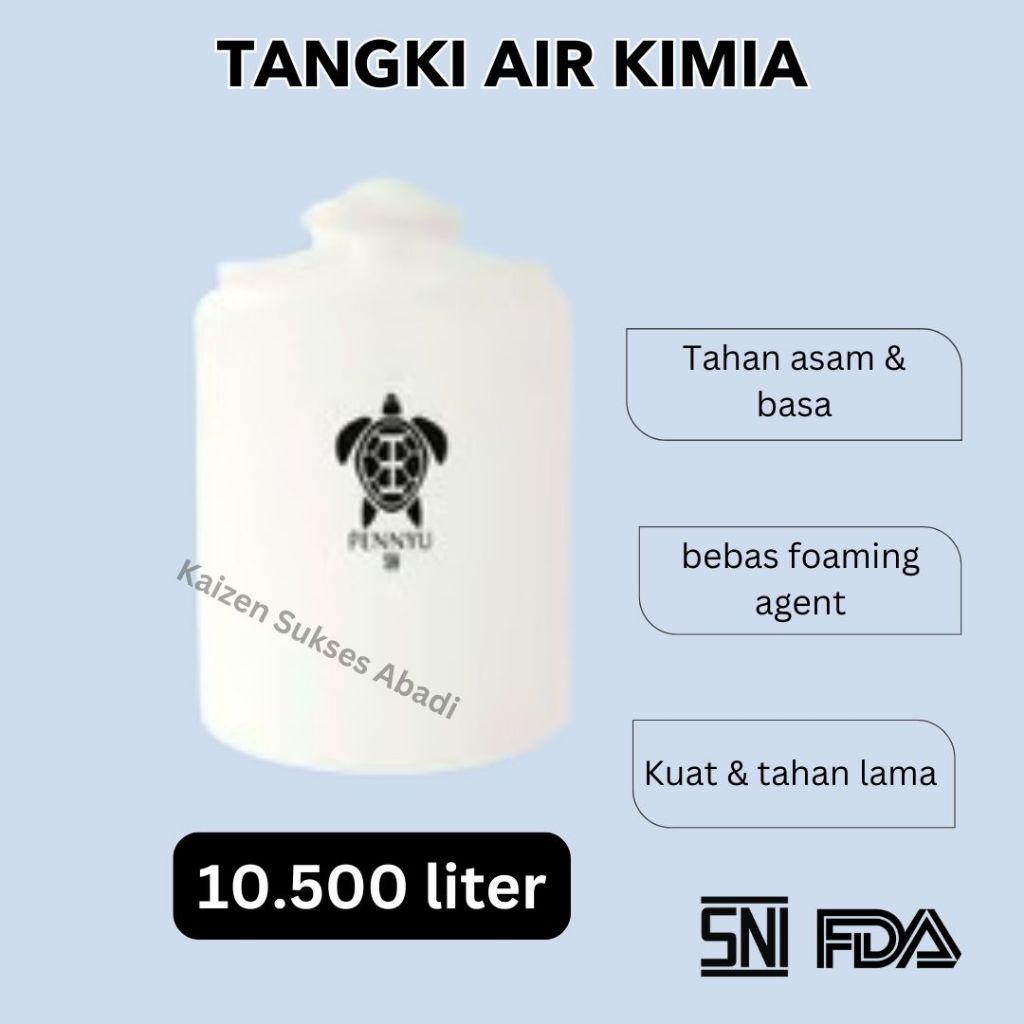 tandon toren tangki air atas  plastik pennyu penyu kimia industri proyek pabrik asam basa 10500 1000