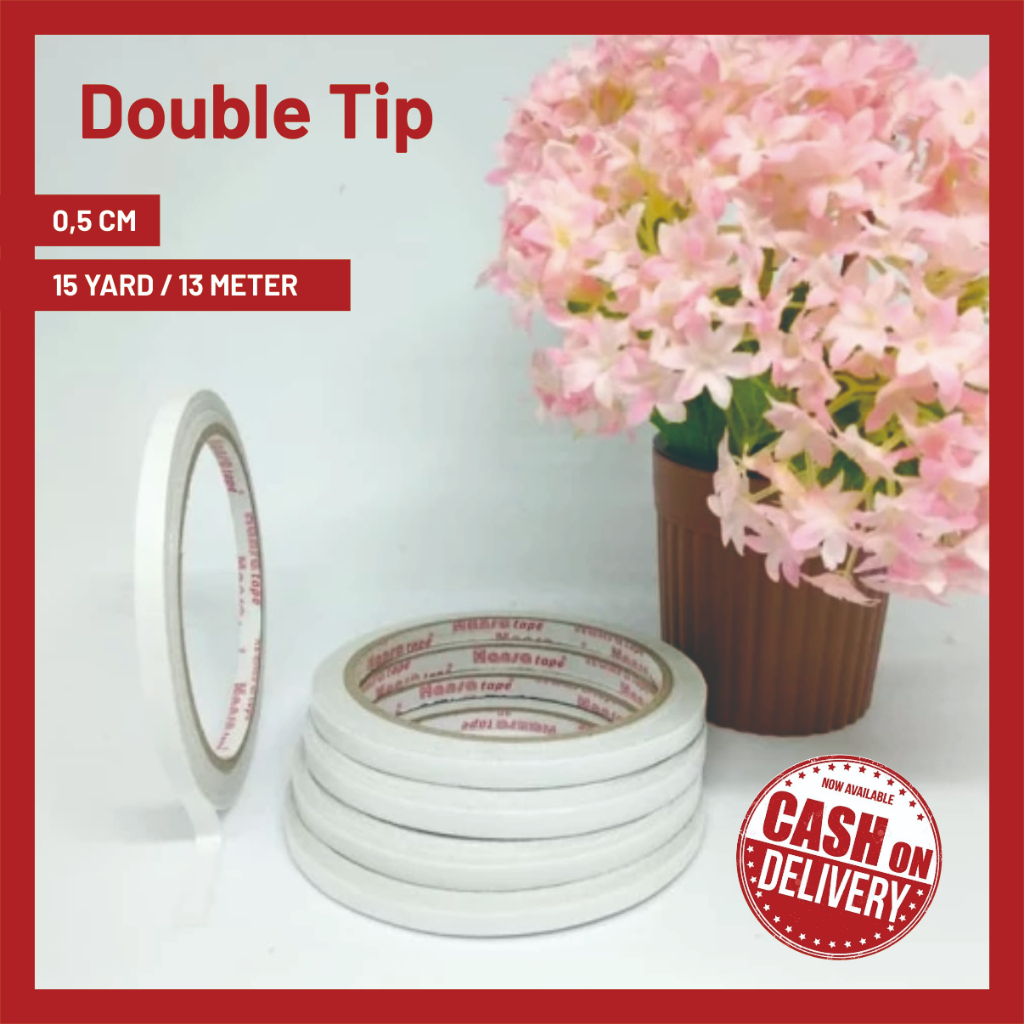 

Double Tape / Selotip / Solasi / Solatip bolak balik 0,5 cm