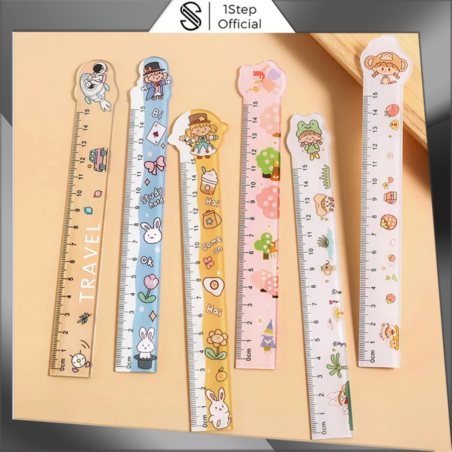 

1step Penggaris Lucu 15 Cm Penggaris Anak Pelajar Mahasiswa Motif Astronot Penggaris funny karakter 15cm Pengaris Sekolah Kantor Motif Lucu Bahan Plastik Import S103