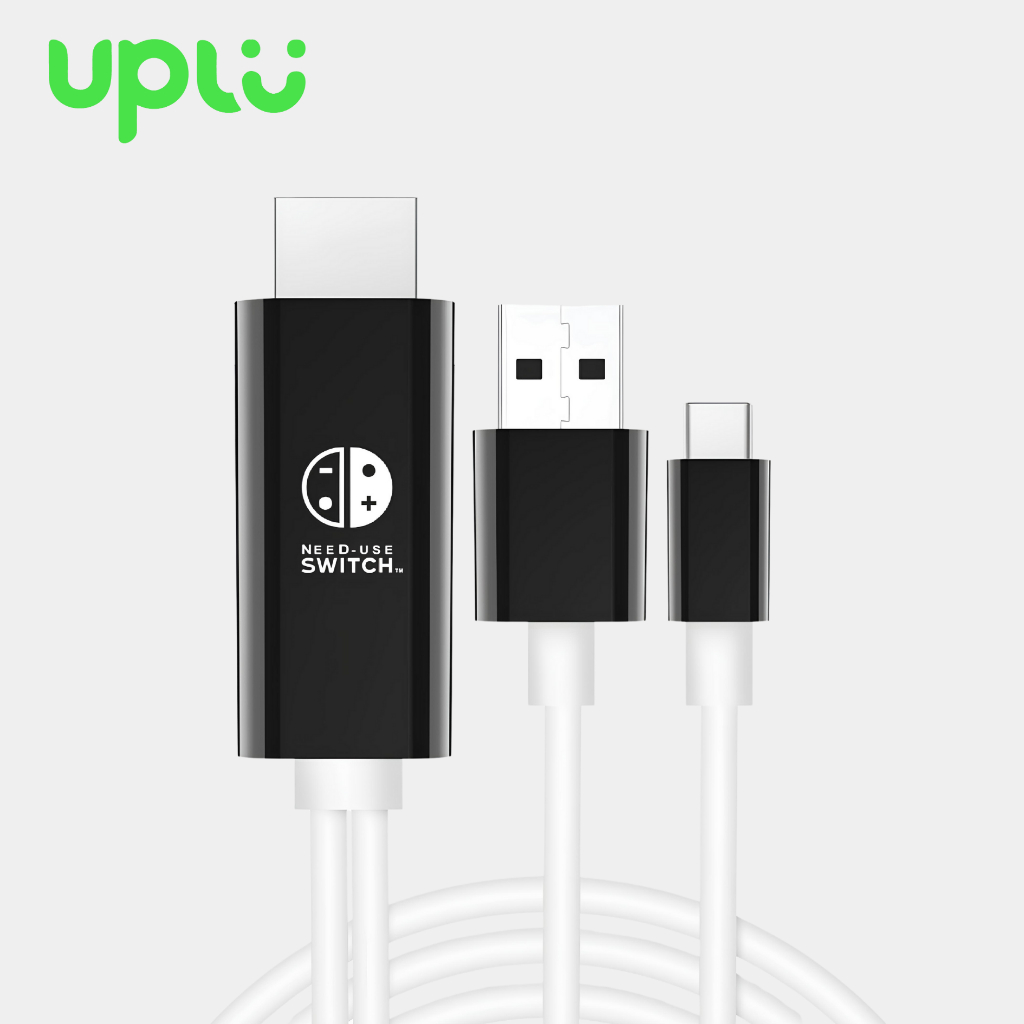 UPLU Kabel Converter Type C to HDMI / USB 3.1 Cable 4K UHD 30Hz PD 100W Fast Charging Black