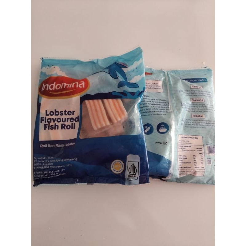 

Indomina Lobster Flavoured Fish Roll olahan rasa Lobster 500gr