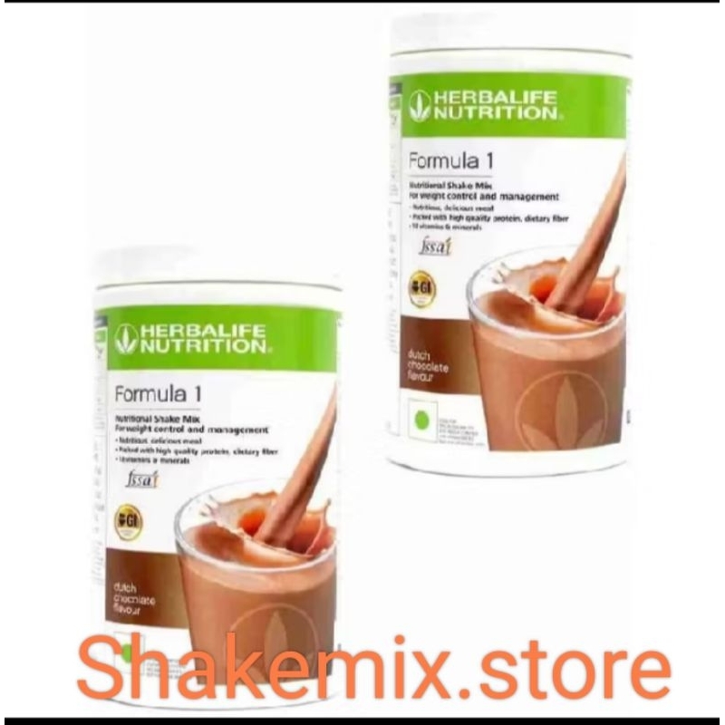 Promo 2 kaleng Herbalife Shake Mix Formula 1 rasa chocolate - Diet Detox - Original