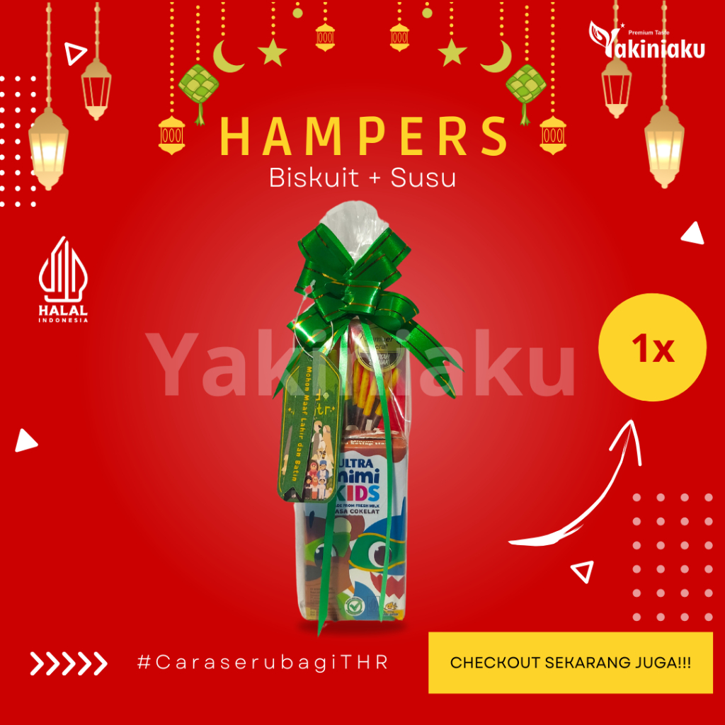 

Hampers Idul Fitri Lebaran Biskuit Coklat Glico Pocky Susu UHT Ultra Milk Mimi Mini Kids Anak Muraah