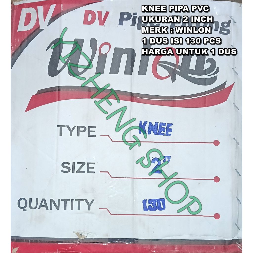 

KNEE PVC 2 INCH WINLON HARGA 1 DUS (130PCS)