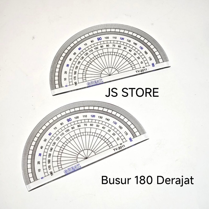 

Busur derajat 180 Derajat Bahan Akrilik Plastik / Protractor 180 Derajat