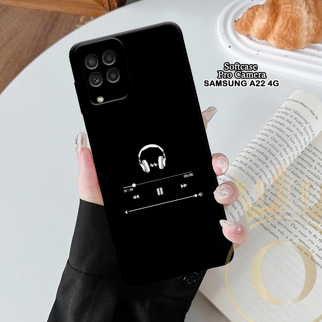 Softcase Samsung Galaxy A22 4G - ORORA - Casing Samsung Galaxy A22 4G - Motif case Musik - softcase 