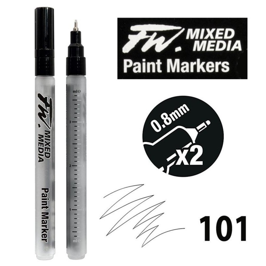 

Kuas Lukis Cat Air / Acrylic Daler Rowney FW Marker S 0.8 mm 160320101