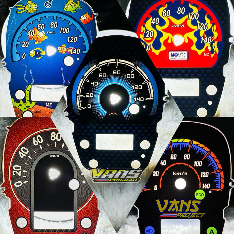 Papan Panel Speedometer Indiglow honda Scoopy New 12 Fi Gen 1 2017 - 2020 Esp & Non Esp Speedo Modif