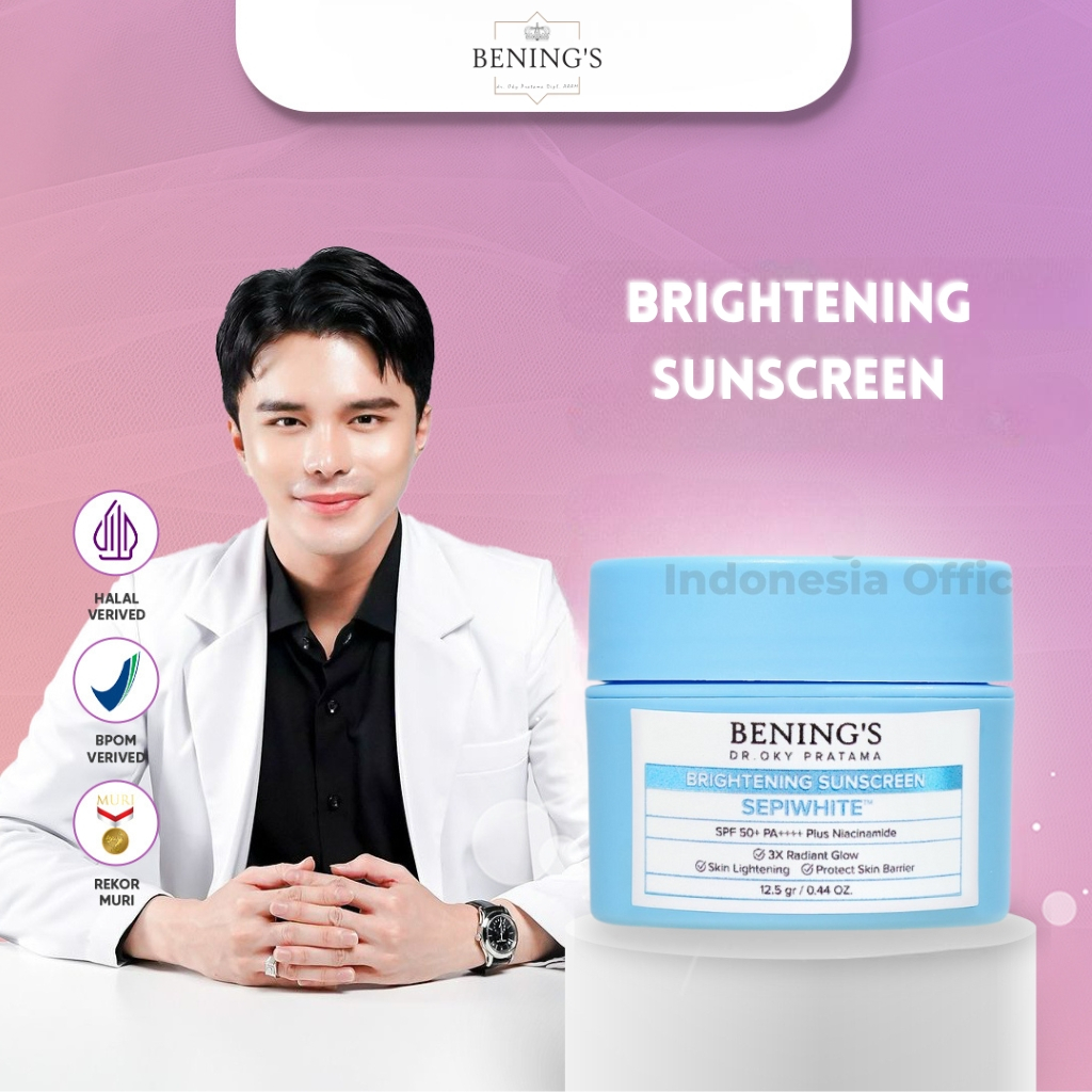 BENING'S BRIGHTENING DAY CREAM - Bening Skincare Dr Oky - Benings Clinic Krim Siang Protective BPOM