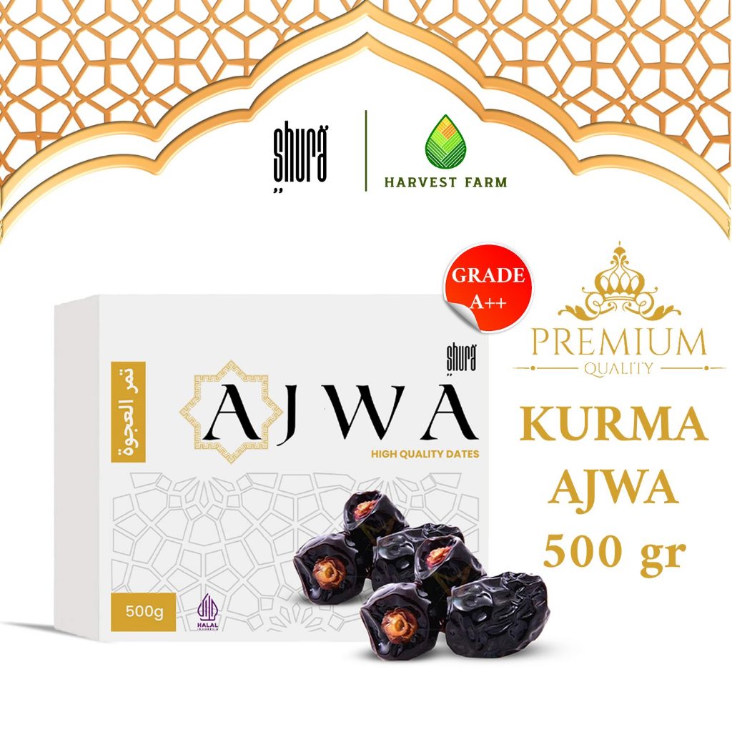 

Shura Kurma Ajwa Box 500gr Kurma Nabi Premium Original High Quality