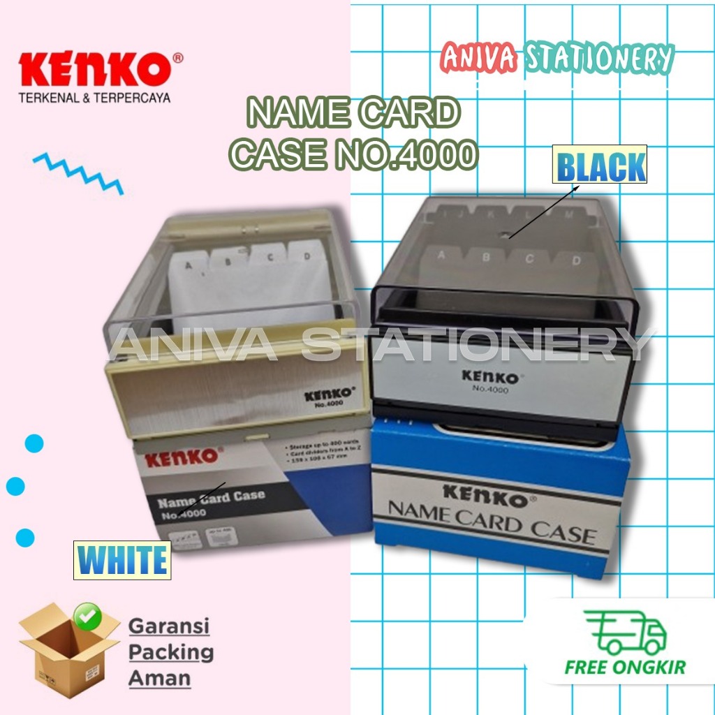 

KENKO NAME CARD CASE 4000 KOTAK KARTU NAMA WITH DIVIDERS FROM A TO Z