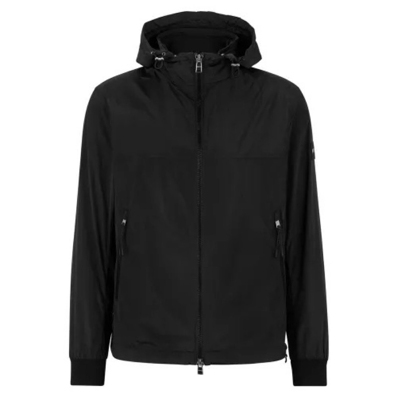 JACKET PRIA - HUGO BOSS CALERO BLACK HOODIE ORIGINAL AUTHENTIC