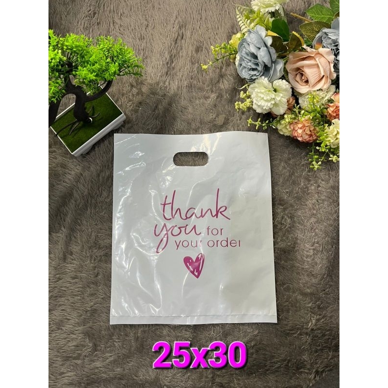 Kantong plastik PE 25x30 motif thank you Kantong plastik pakaian dalam plastik hijab kantong plastik