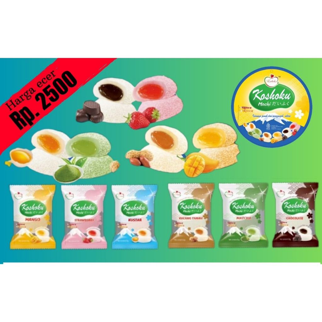 

Kue MOCHI Koshoku Berat 30gr Exp Mei 2025 PROMO HALAL