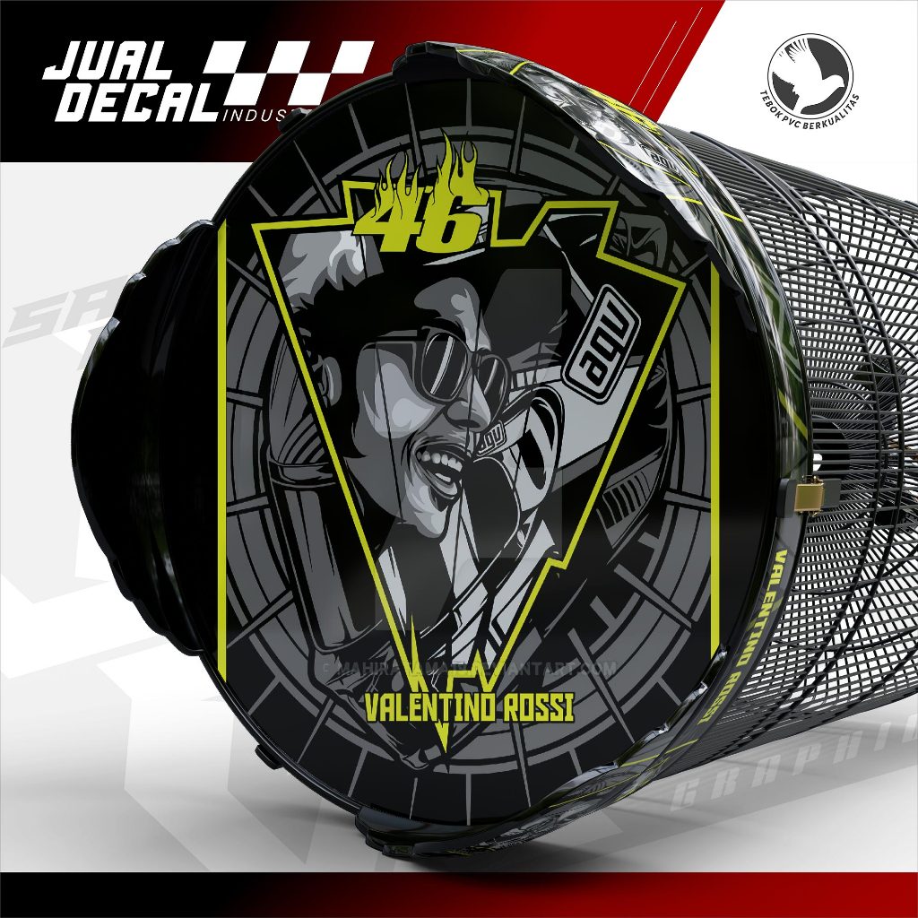 Stiker Sangkar Murai Variasi Rossi Decal Tebok Burung Murai Anis Kacer Valentino