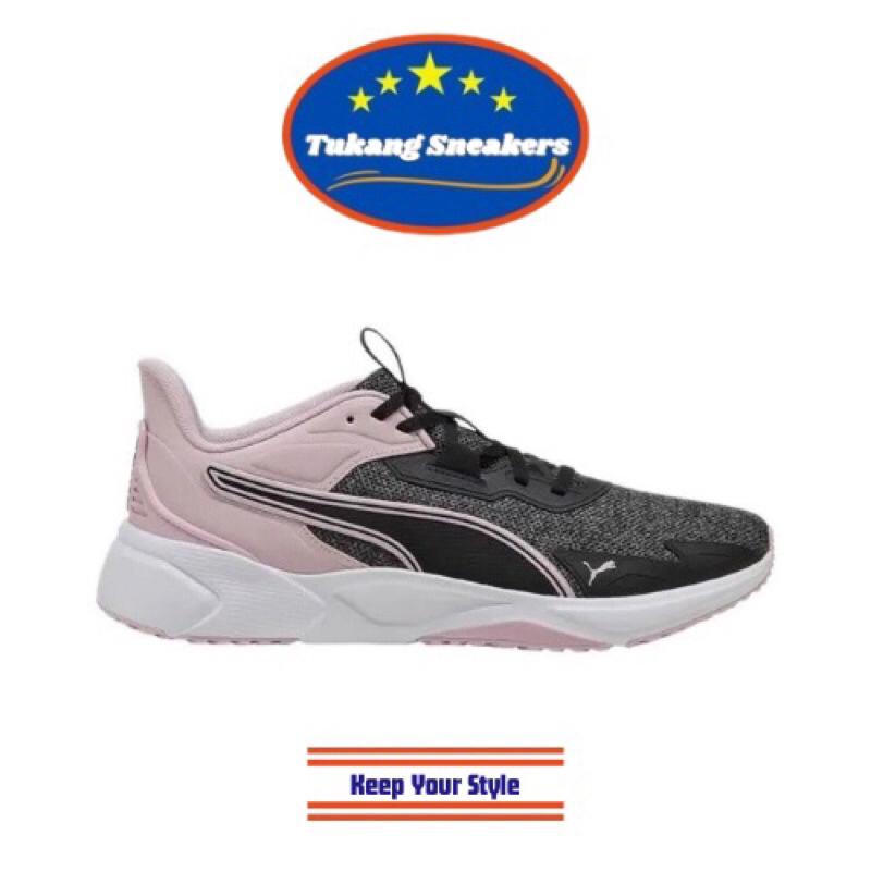 Sepatu Lari Wanita Puma Disperse XT 4 Knit Black Rose Mauve PMA310799-05