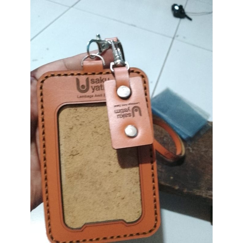 

Nametag / Id Card holder kulit asli 2 lapis