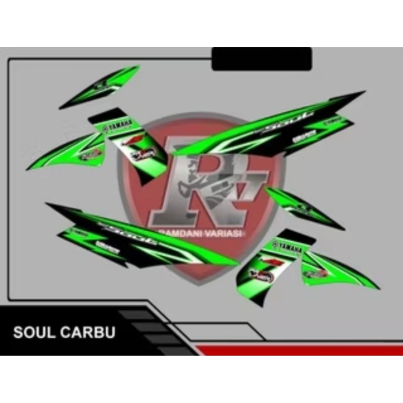 Striping Mio Soul Karbu Variasi Stiker Motor Yamaha Soul Karbu Lis Cover Lis Body Motor