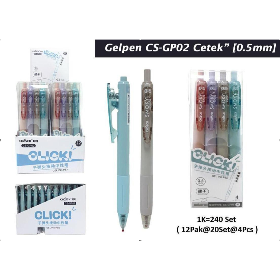 

Chosch Gelpen Pulpen Mekanik Cetek 0.5mm 1 Set 4 Pcs Original