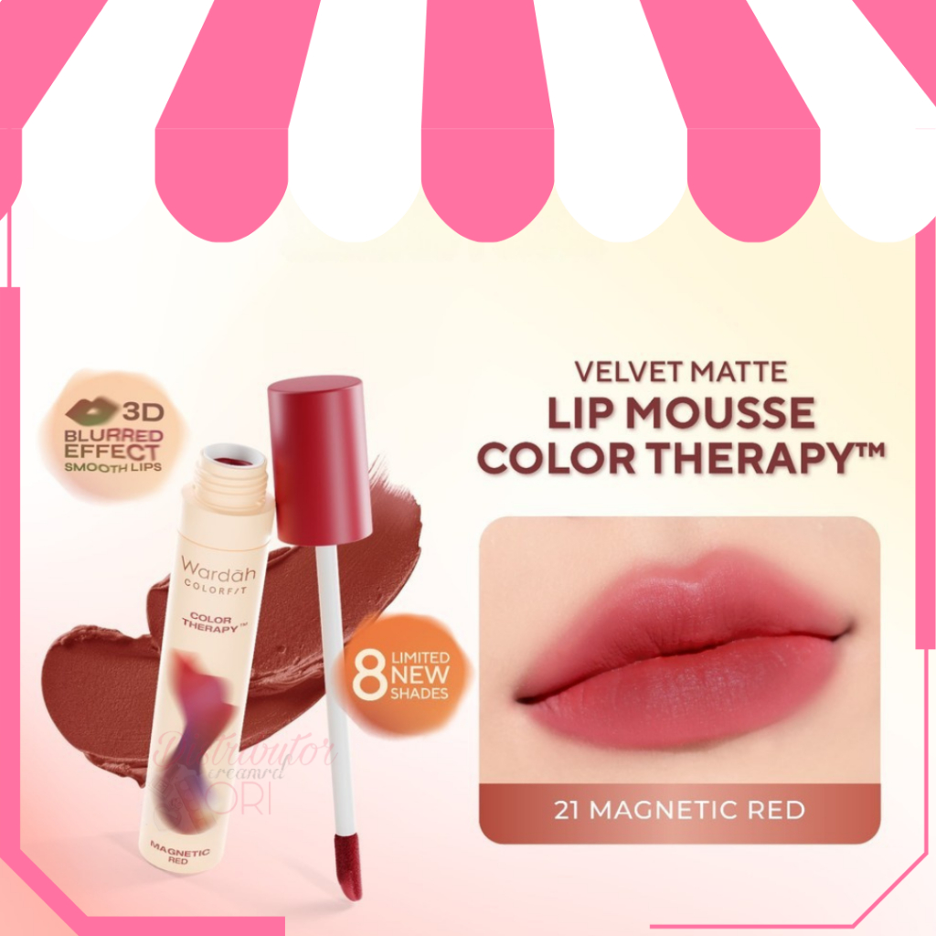 NEW Wardah Colorfit Velvet Matte Lip Mousse Color Therapy™ - Lip Cream Tahan Lama  | BPOM