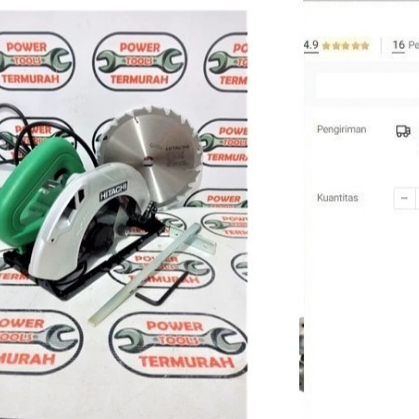 

Gergaji Kayu 7" HITACHI / HIKOKI C7SS Circular Saw C 7SS Potong Circle