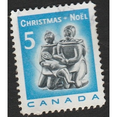 

A 11399 SATU BUAH PRANGKO CANADA NOMINAL 5C TEMA PATUNG CHRISTMAS NOEL DENGAN KONDISI SUDAH ADA CAP