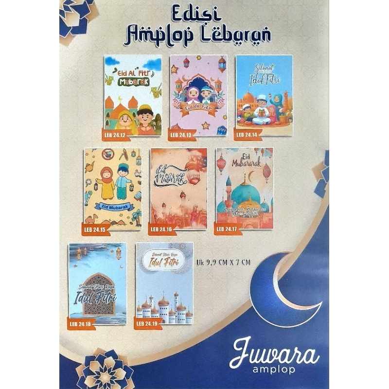 

Amplop Uang Lebaran JUWARA Kecil (Uang terlipat) isi Mix/Campur | per pack isi 20 pcs