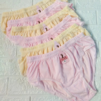 6 pcs CD WANITA MEREK INUL/CD WANITA BAHAN KATUN MEREK INUL SIZE M-XXL