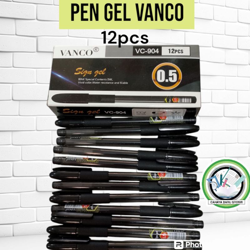 

Pen gel vanco 904 1pak isi 12 pcs