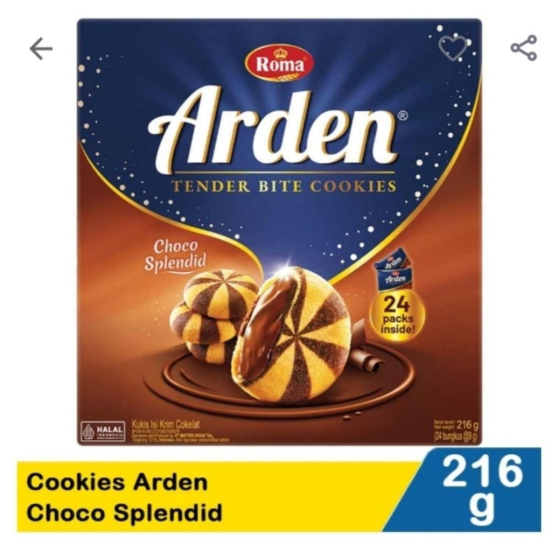 

Cookies Arden choco Splendid 216gr