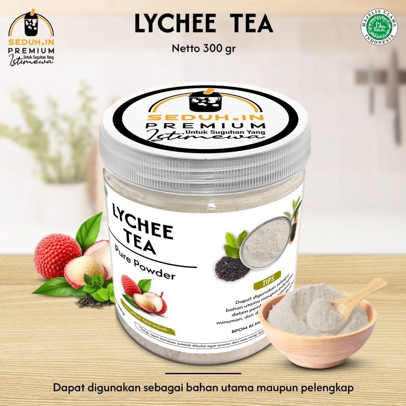

Lychee Tea Pure / BUBUK MINUMAN PREMIUM PURE NON GULA
