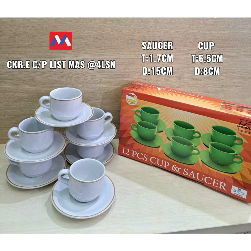 Cangkir Set Lucky 12 pcs Cup & Saucer