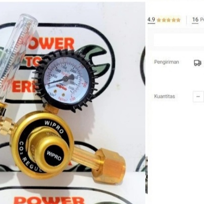

Regulator Las Gas C02 Wipro TR-03K CO2 Lonceng Las Meter Non Heater