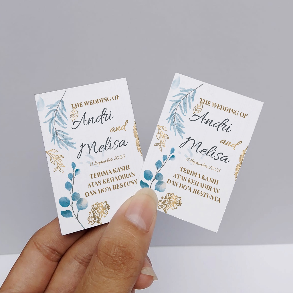 Kartu Souvenir Pernikahan, Ucapan Terima Kasih, Kupon Souvenir ID31