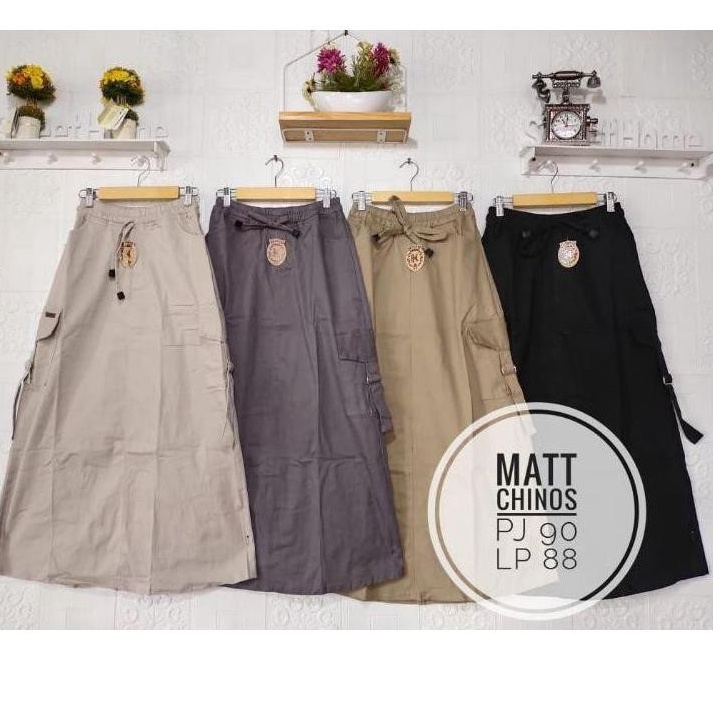 New Rok Cargo Panjang  Rok Panjang Remaja Perempuan Rok Cargo Saku Samping
