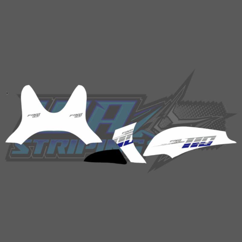 STIKER STRIPING TRANSPARAN FINO KARBU DESAIN VIETNAM SIMPLE