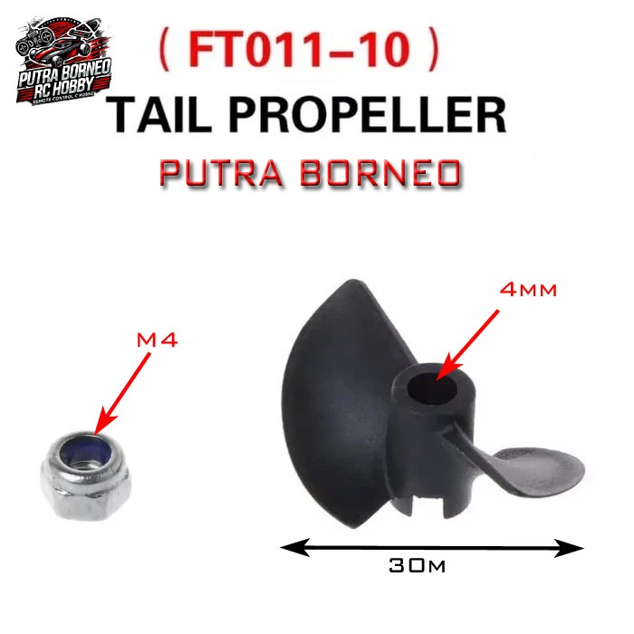 FT010 FT011 Propellers Baling RC Boat shaft hole 4mm Diameter 30mm part FT011-10