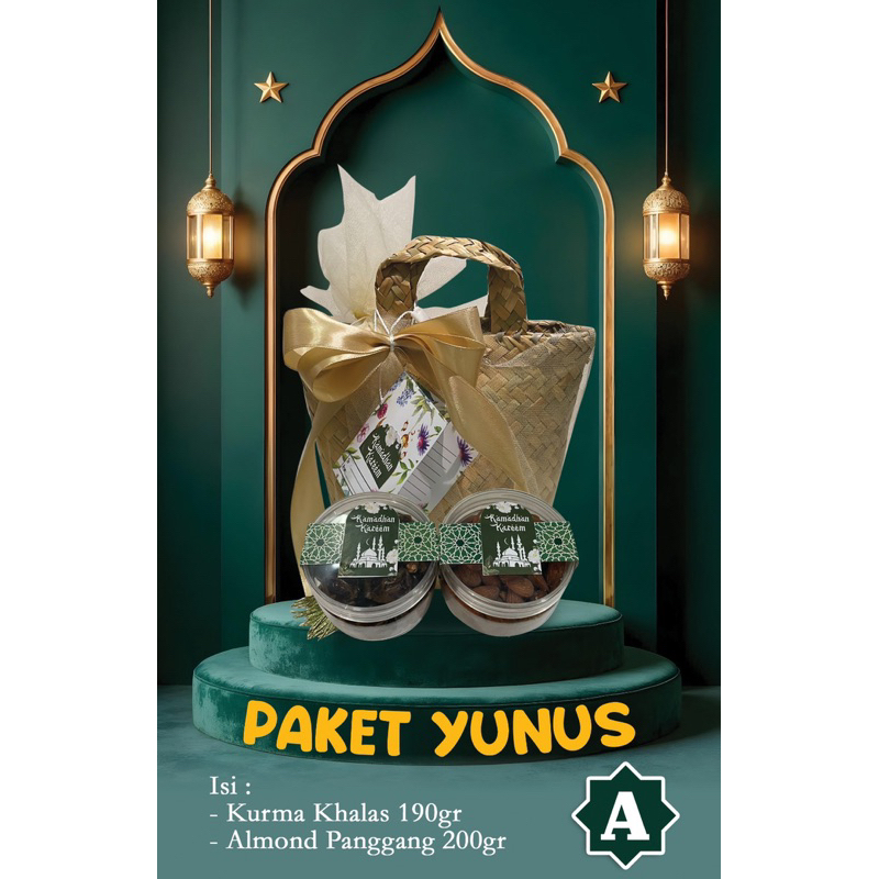 

PAKET HAMPERS YUNUS/ hampers ramadhan/ oleh oleh haji umroh