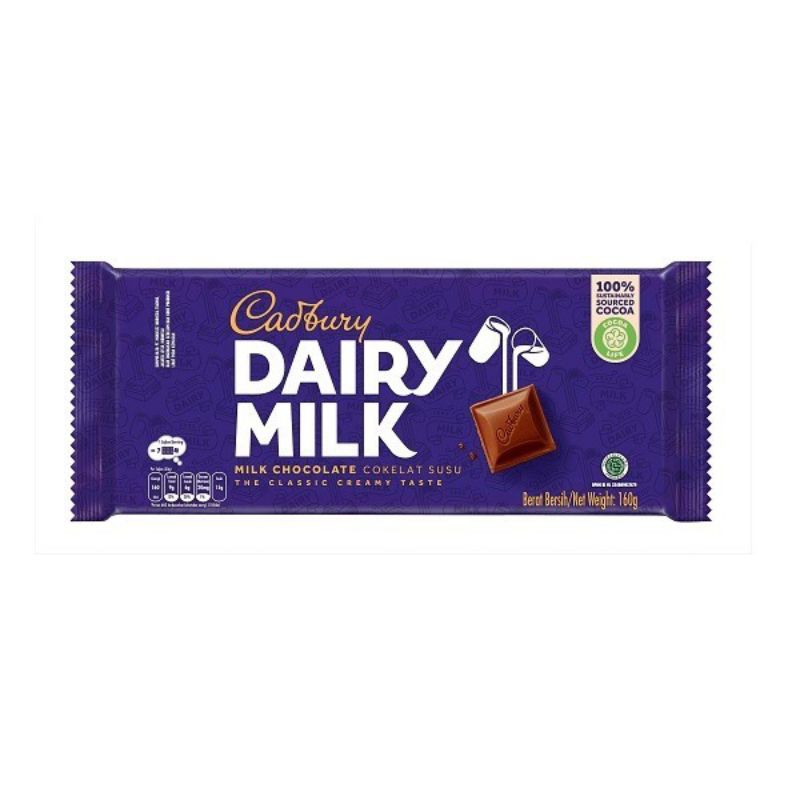 

Cadbury Dairy Milk Chocolate 160gr / Cokelat