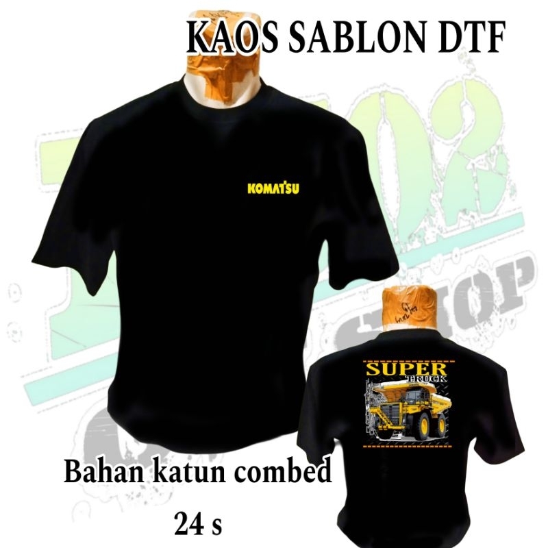 Baju kaos HD785 super truk komatsu/kaos sablon DTF/alat berat/kaos lengan pendek