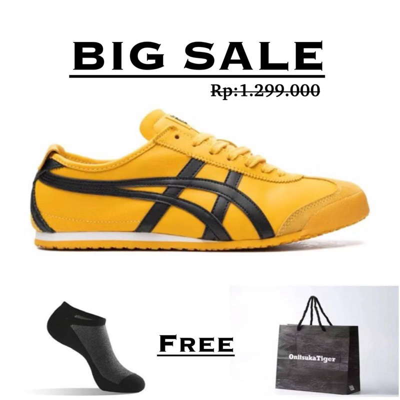 Onitsuka Tiger mexico 66 Original indo tali yellow black unisex