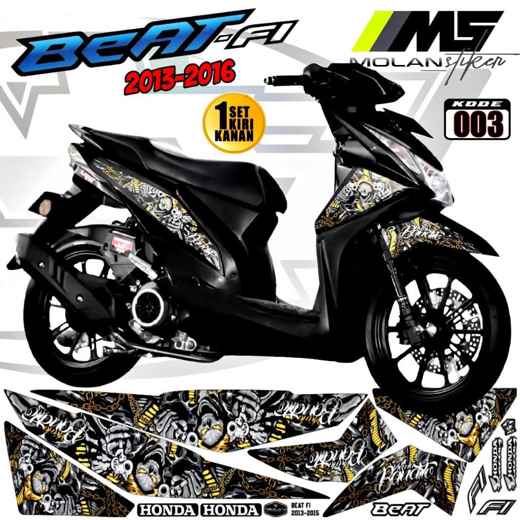 Decal Sticker Striping Variasi Beat Fi 2013-2015/Striping Honda Beat Fi/Decal Honda Beat Fi