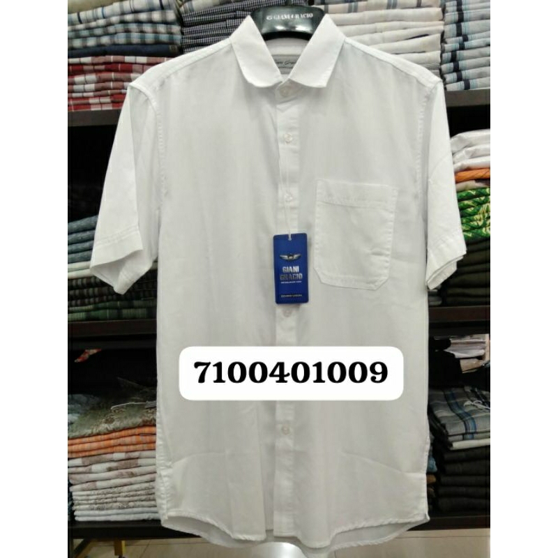 Kemeja Putih Pria polos casual Giani Gracio
