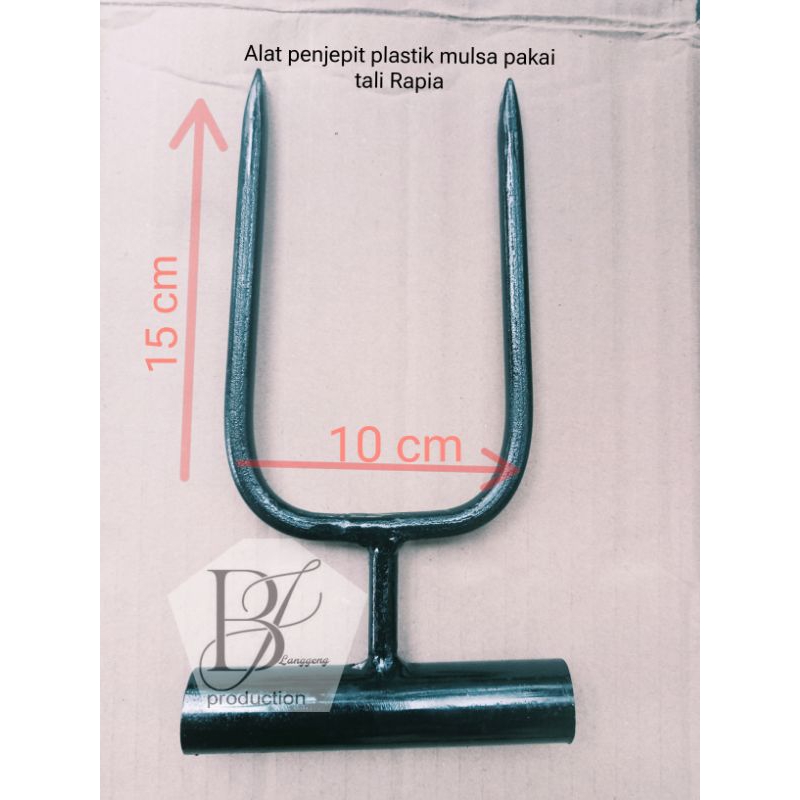 penjepit plastik mulsa pakai tali/pasak mulsa