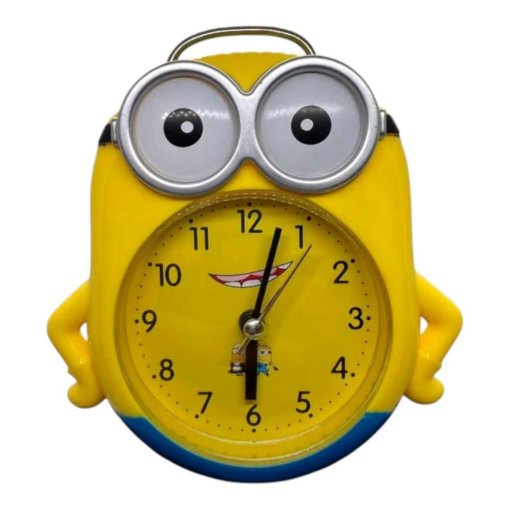 Jam Weker Kring Karakter | Minions | Dekorasi | Jam Meja Alarm