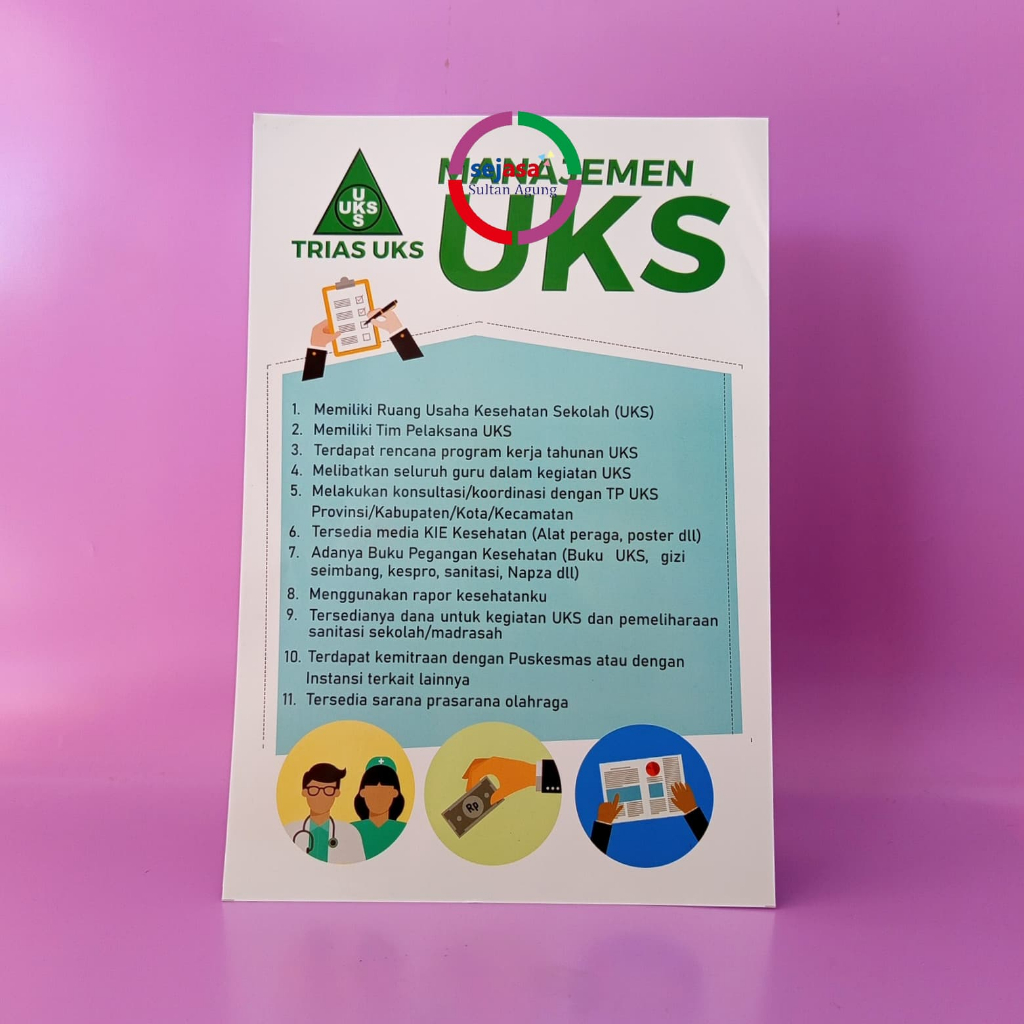 Poster Manajemen UKS | Poster Trias UKS | Poster Usaha Kesehatan Sekolah | Poster Sekolah