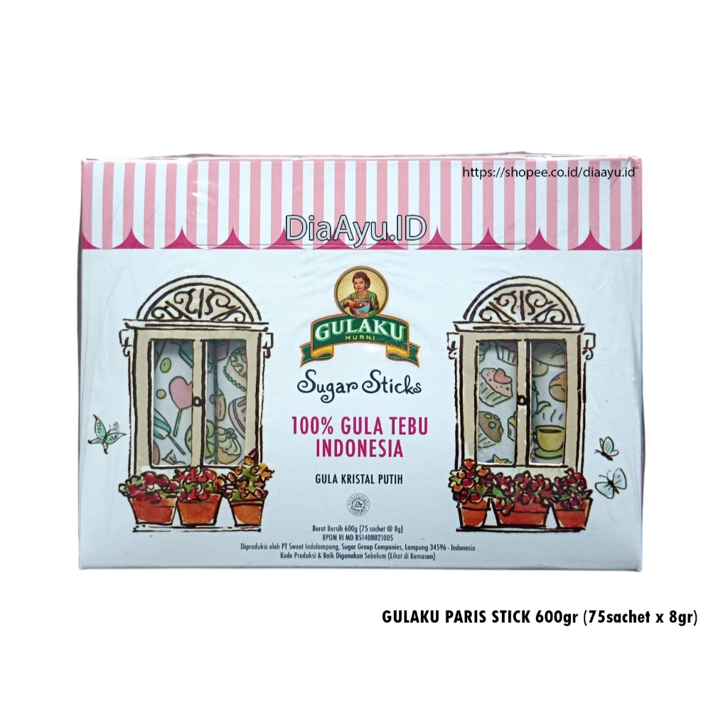 

Gulaku Paris Sugar Sticks 600gr (75 sachet x 8 gr)